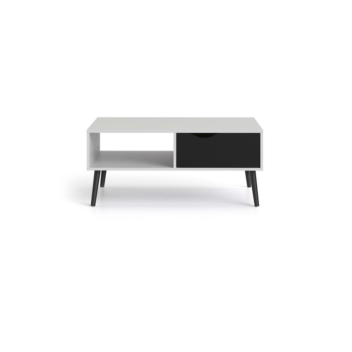 COUCHTISCH mit 1 Schublade - Weiß, Holzwerkstoff (60/99/43cm) - ebuy24