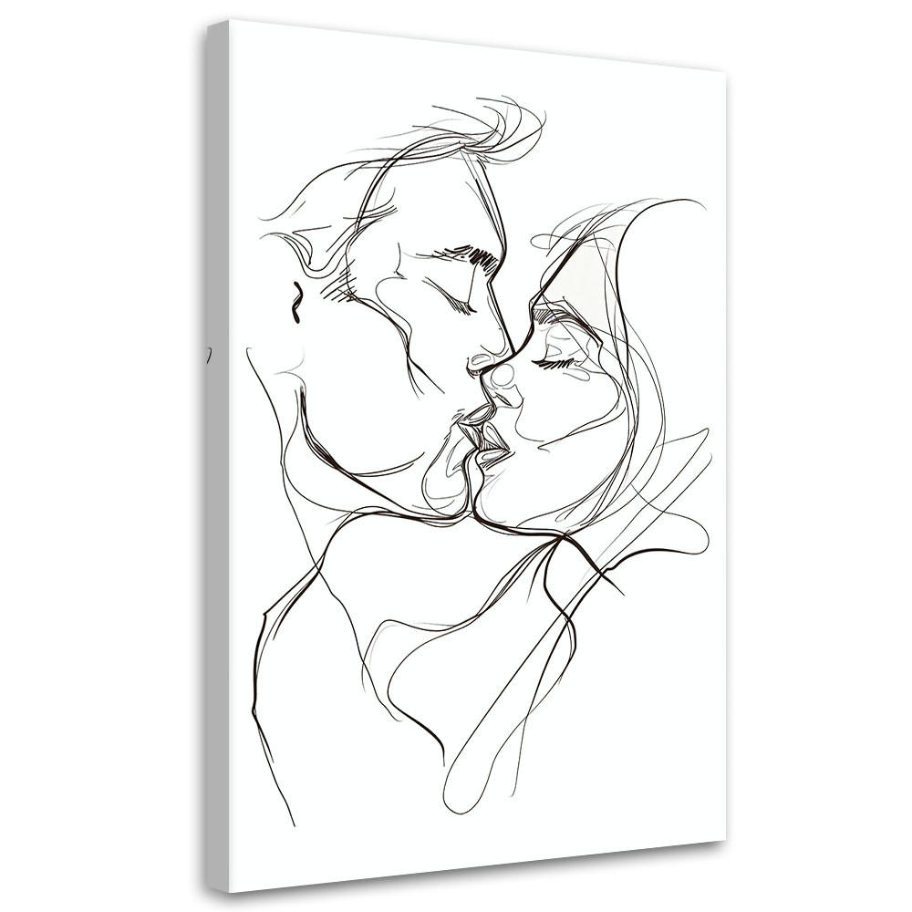 Feeby Leinwandbild Grau 60x90 cm