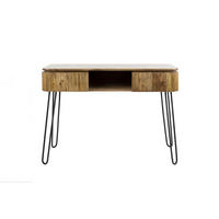 KONSOLENTISCH HEVE Braun Holz - Schwarz/Braun, Holz (40/110/77cm) - KAWOLA