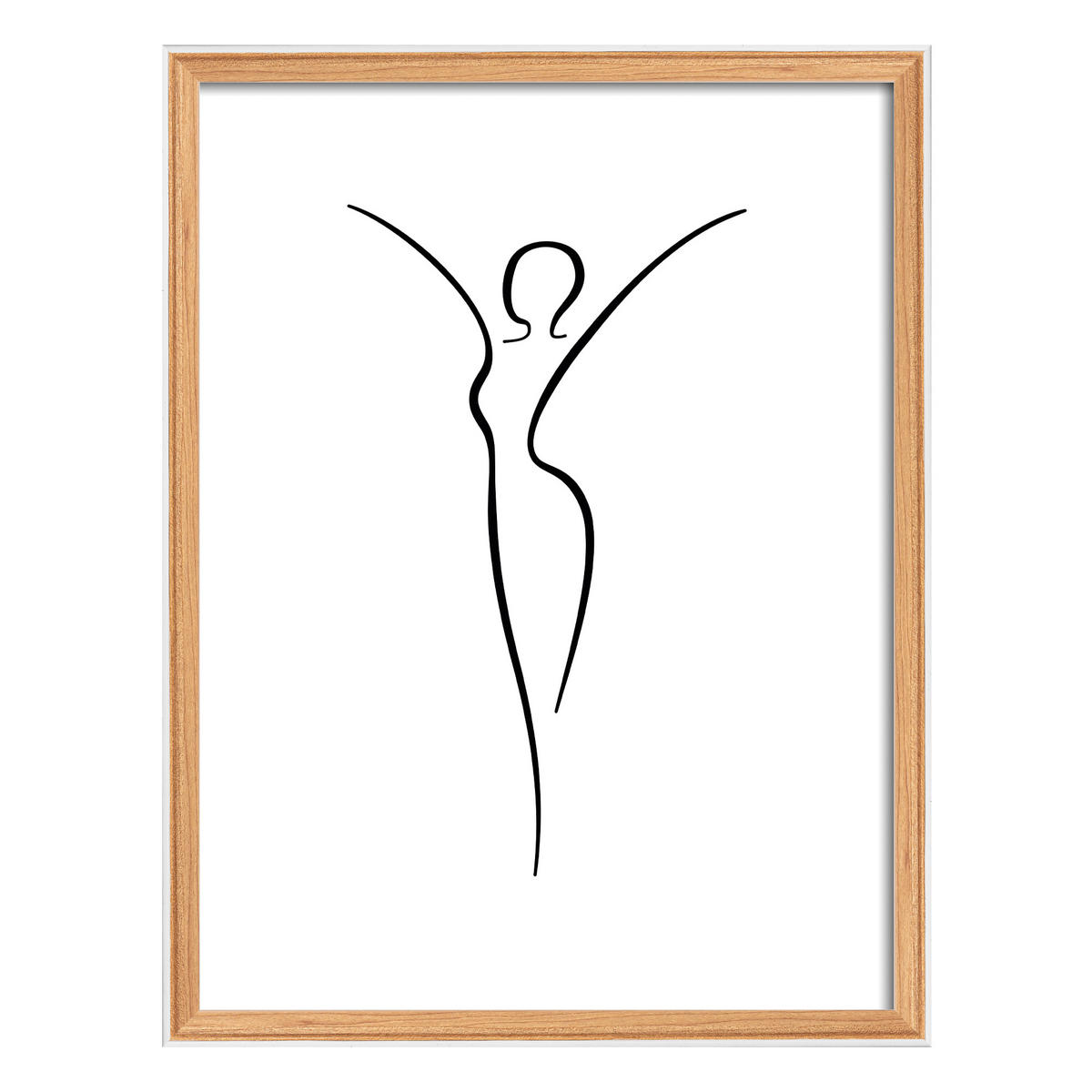 BILDERRAHMEN Silhouette Holzrahmen, 30x40 cm, Buche - Buchefarben, Holzwerkstoff (31.2/41.2cm) - walther design