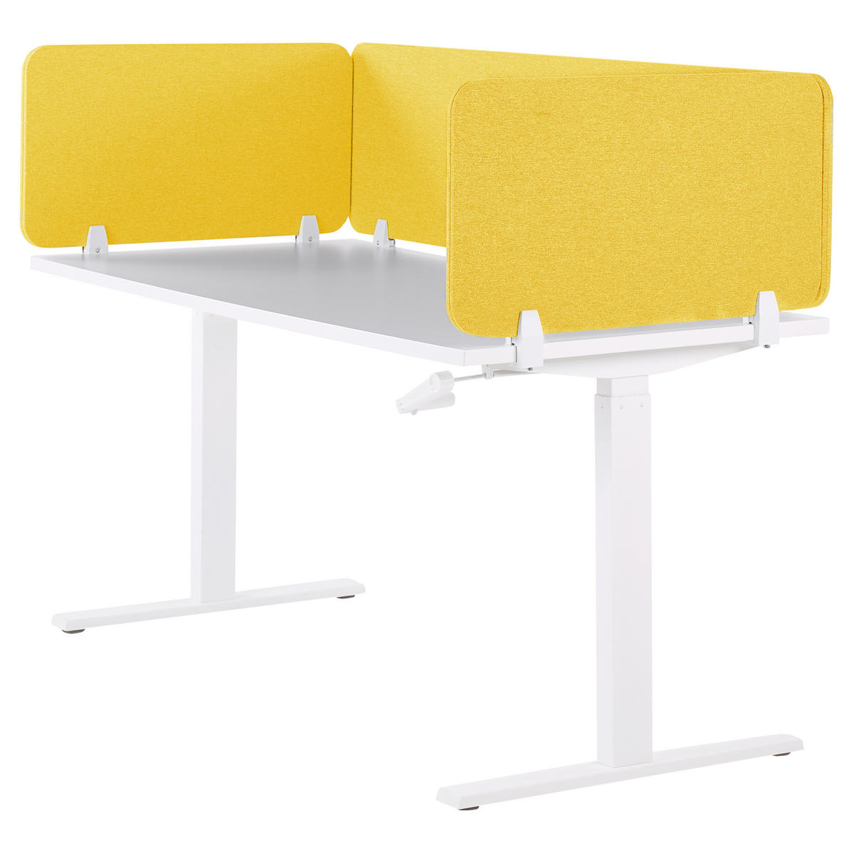 SCHREIBTISCHTRENNWAND 72 x 40 cm Gelb Wally - Gelb, Textil (72/40/2cm) - Beliani