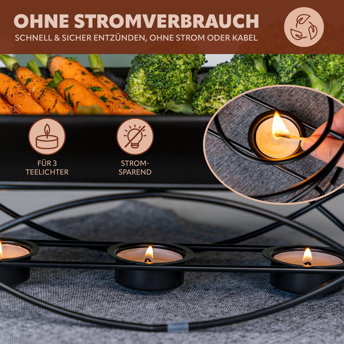 SPEISEWÄRMER, schwarz - Schwarz, Metall (30/8cm) - bremermann