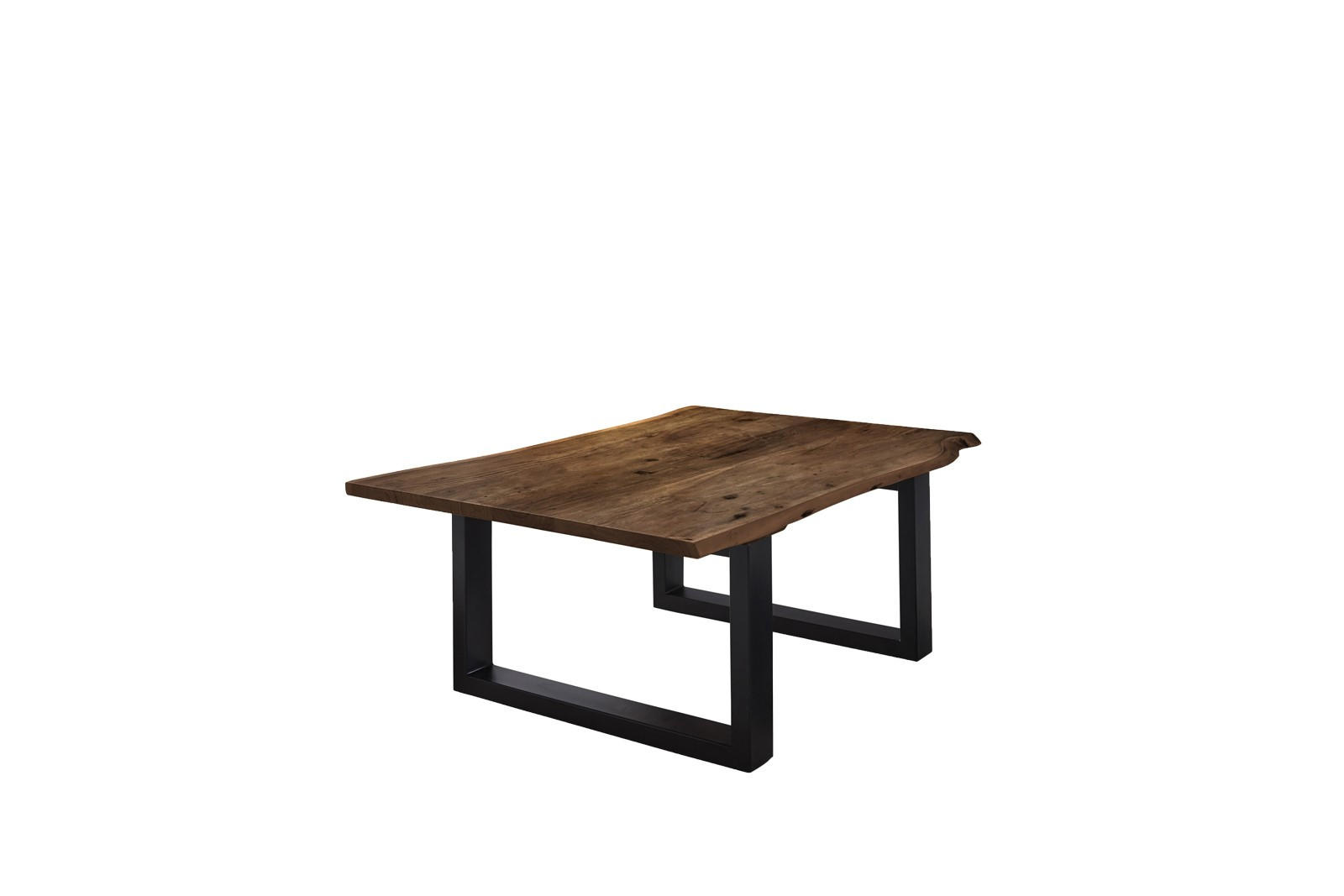 COUCHTISCH LUBIN - Walnussfarben/Schwarz, Holz/Metall (80/120/40cm) - SAM