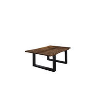 COUCHTISCH LUBIN - Walnussfarben/Schwarz, Holz/Metall (80/120/40cm) - SAM