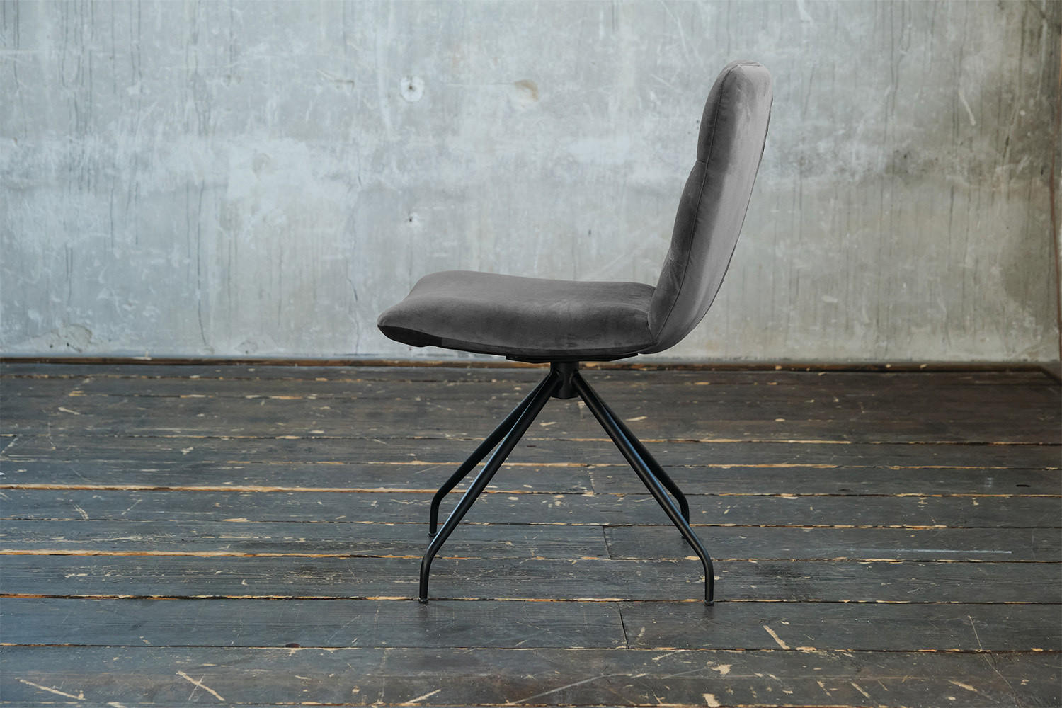 DREHSTUHL NEW CHARME Steingrau Velvet - Grau, Textil (52/87/66cm) - KAWOLA