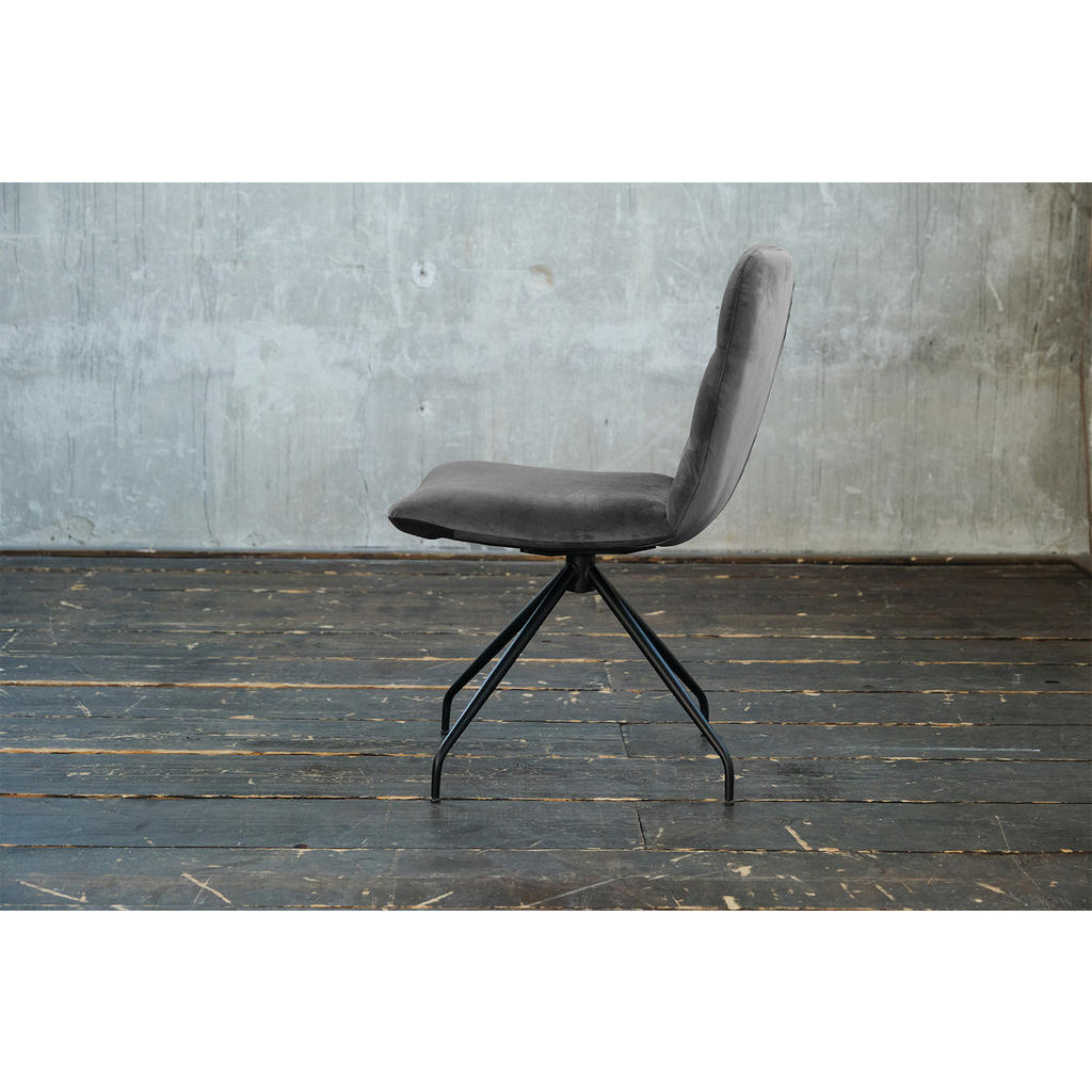 Thumbnail - Kawola Drehstuhl, Grau, Textil, 52x87x66 cm, Esszimmer, Stühle, Esszimmerstühle, Vierfußstühle