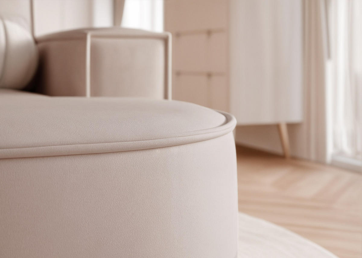 ECKSOFA SOFIA Veloursstoff in Braun - Braun, Holzwerkstoff/Kunststoff (210/157cm) - Idohome
