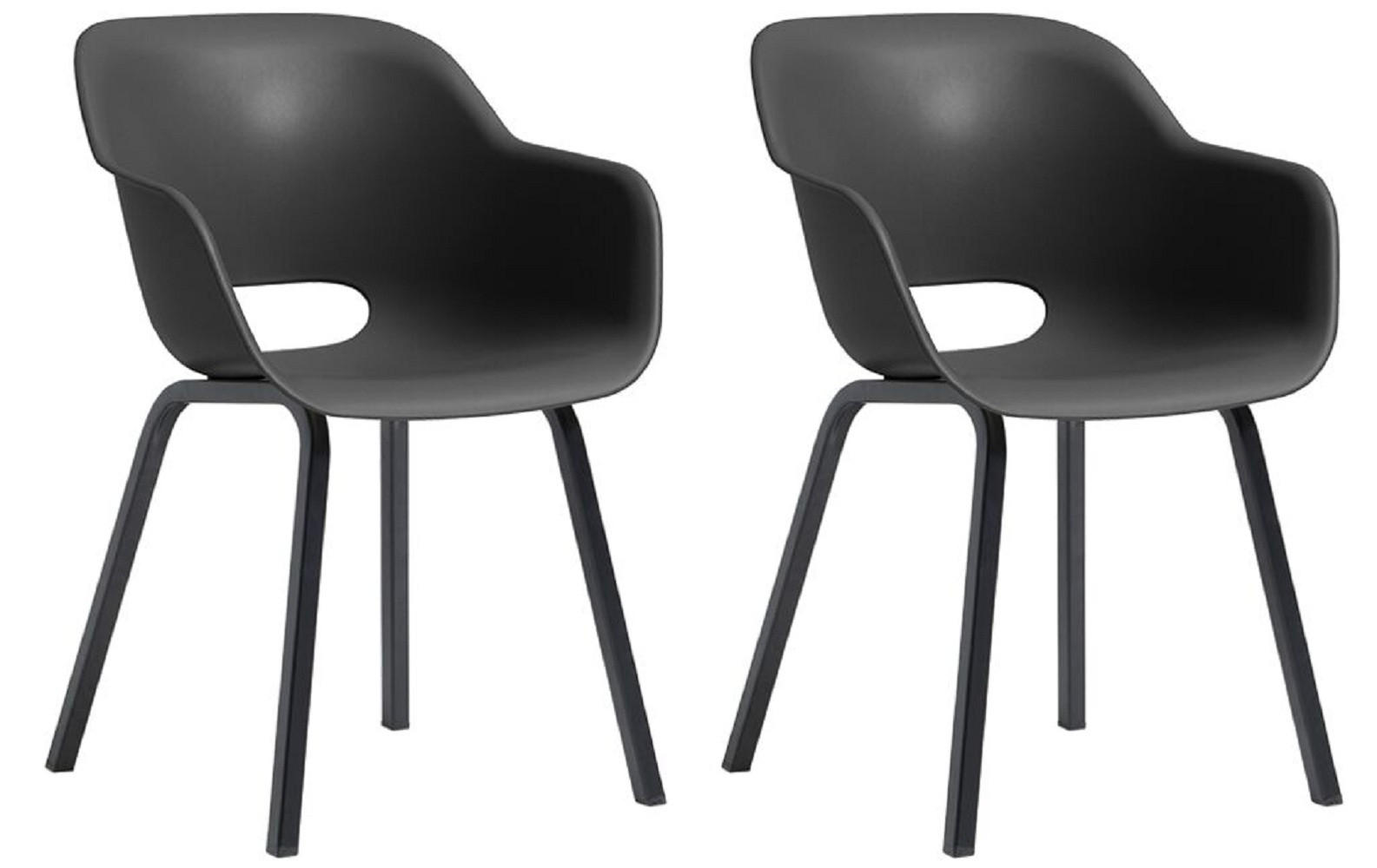 GARTENSTUHL Noa 2er-Set - Schwarz, Kunststoff (57/55cm) - Keter