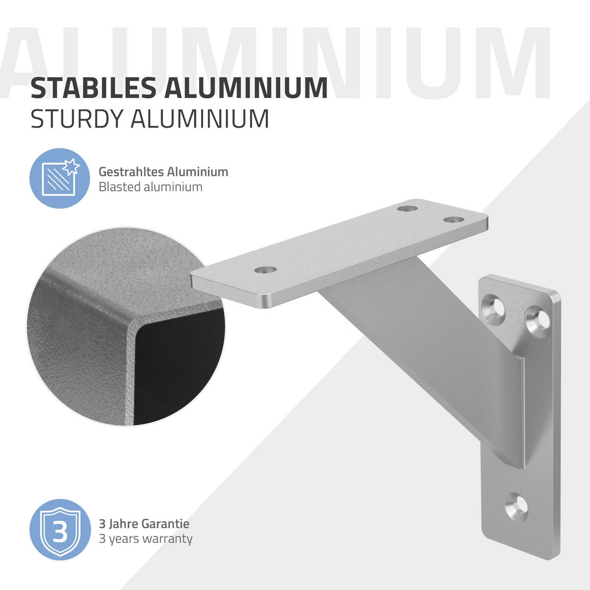 REGALTRÄGER 2er Set - Silberfarben, Metall (12/3/12cm) - ML-DESIGN