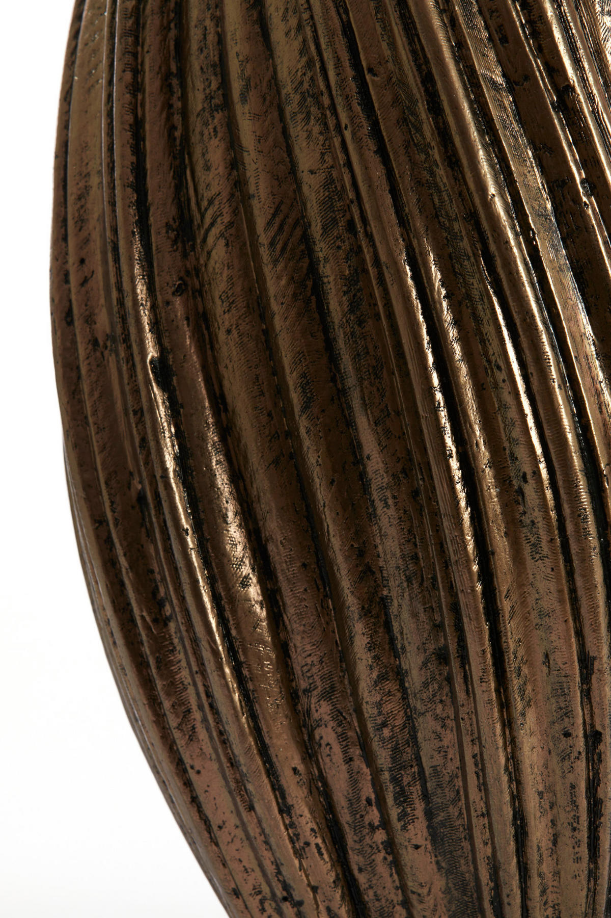 VASE Yatung Bronze Ø30/52 cm - Bronzefarben, Stein (52cm) - Light & Living