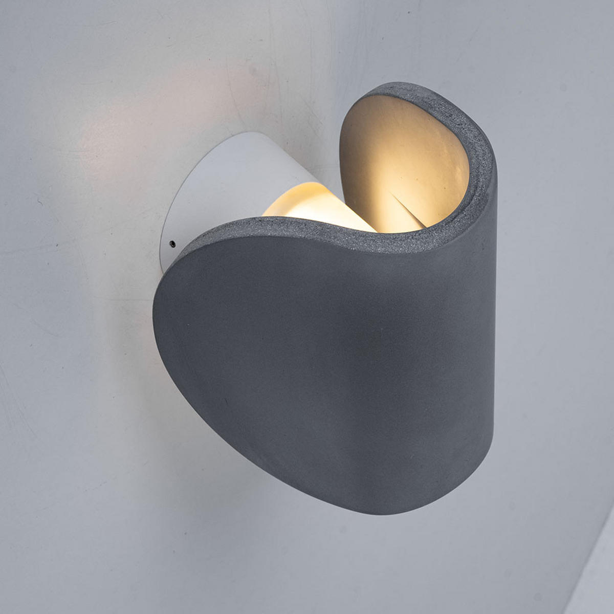 LED WANDLEUCHTE TIMO Beton Grau - Grau, Metall (12.6/15.7/12.4cm) - Globo Lighting