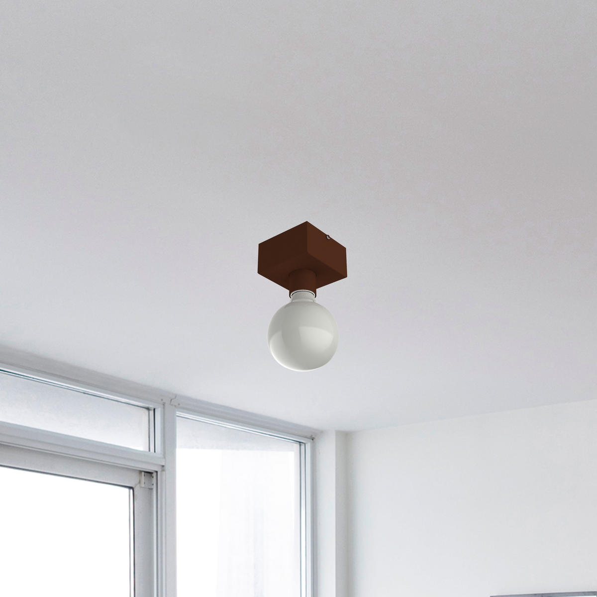 DECKENLEUCHTE - Dunkelbraun, Metall (10/10/10cm) - Lumicom