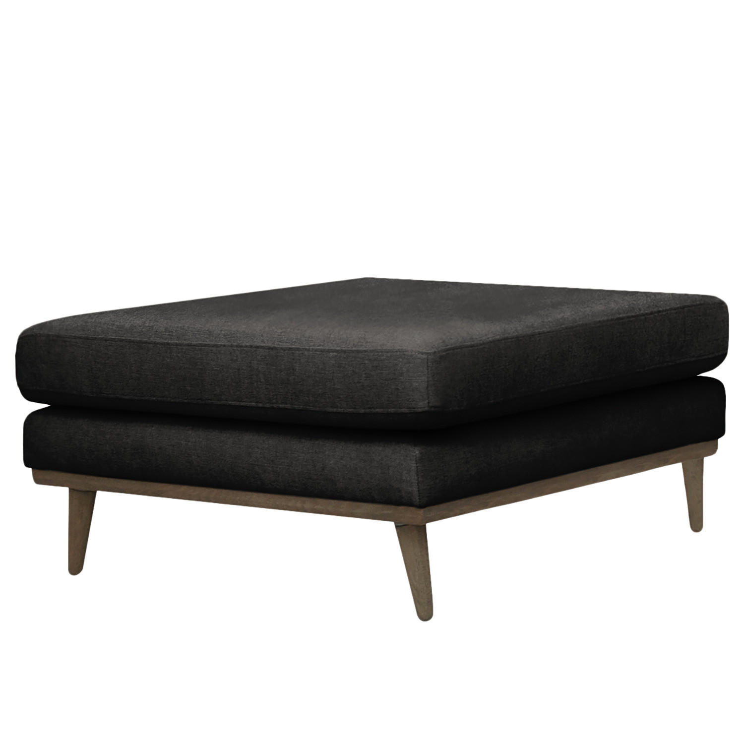 POLSTERHOCKER - Eichefarben/Schwarz, Textil (85/43/60cm) - home24