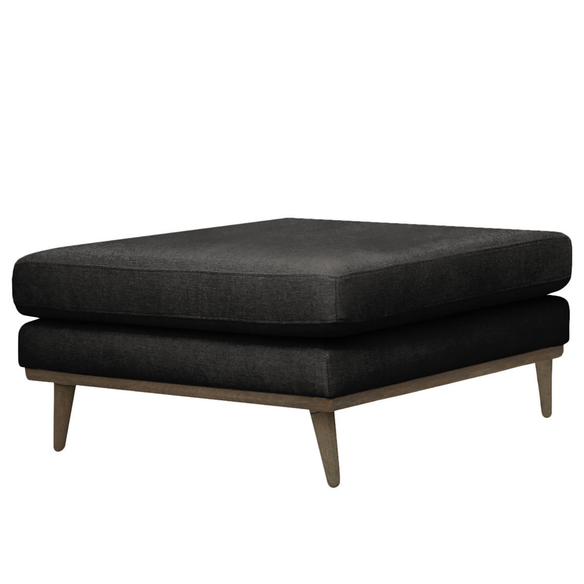 POLSTERHOCKER - Eichefarben/Schwarz, Textil (85/43/60cm) - home24