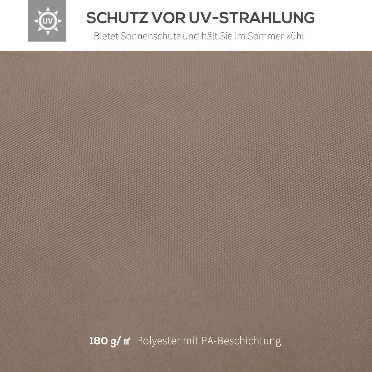 PAVILLONDACH, Polyester, Kaffee - Braun, Kunststoff (300/18/300cm) - Outsunny