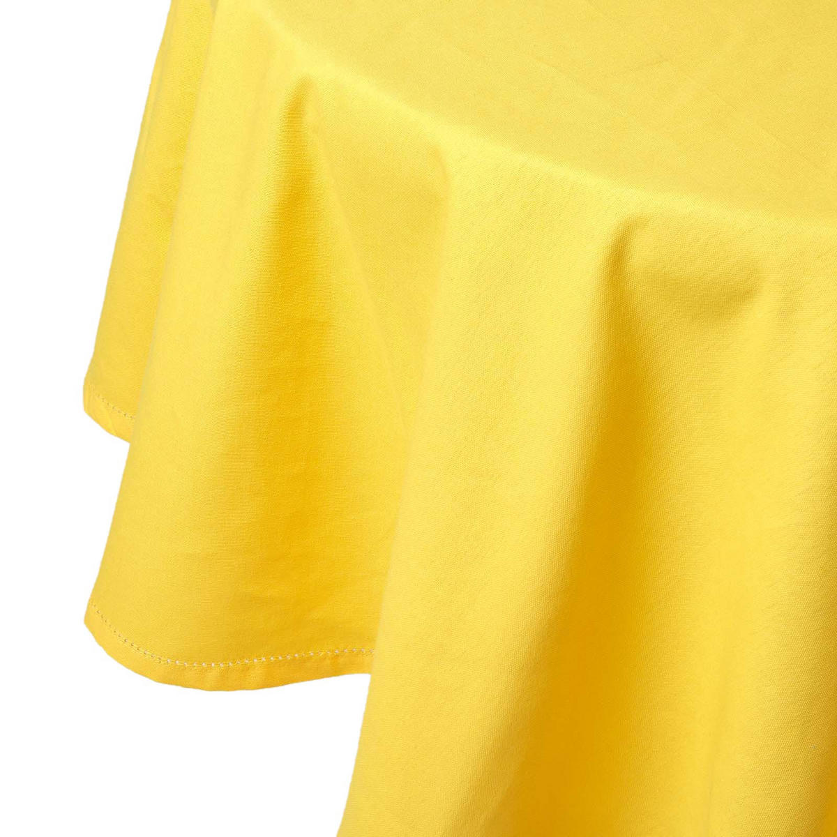 TISCHDECKE gelb rund 178 cm, 100% Baumwolle - Gelb, Textil (178/178cm) - Homescapes