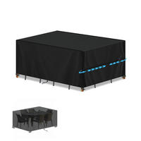 ABDECKUNG für Gartenmöbel 140 x 80 x 75 cm Wasserdicht 420D Oxford Schwarz - Schwarz, Kunststoff (1/1/1cm)