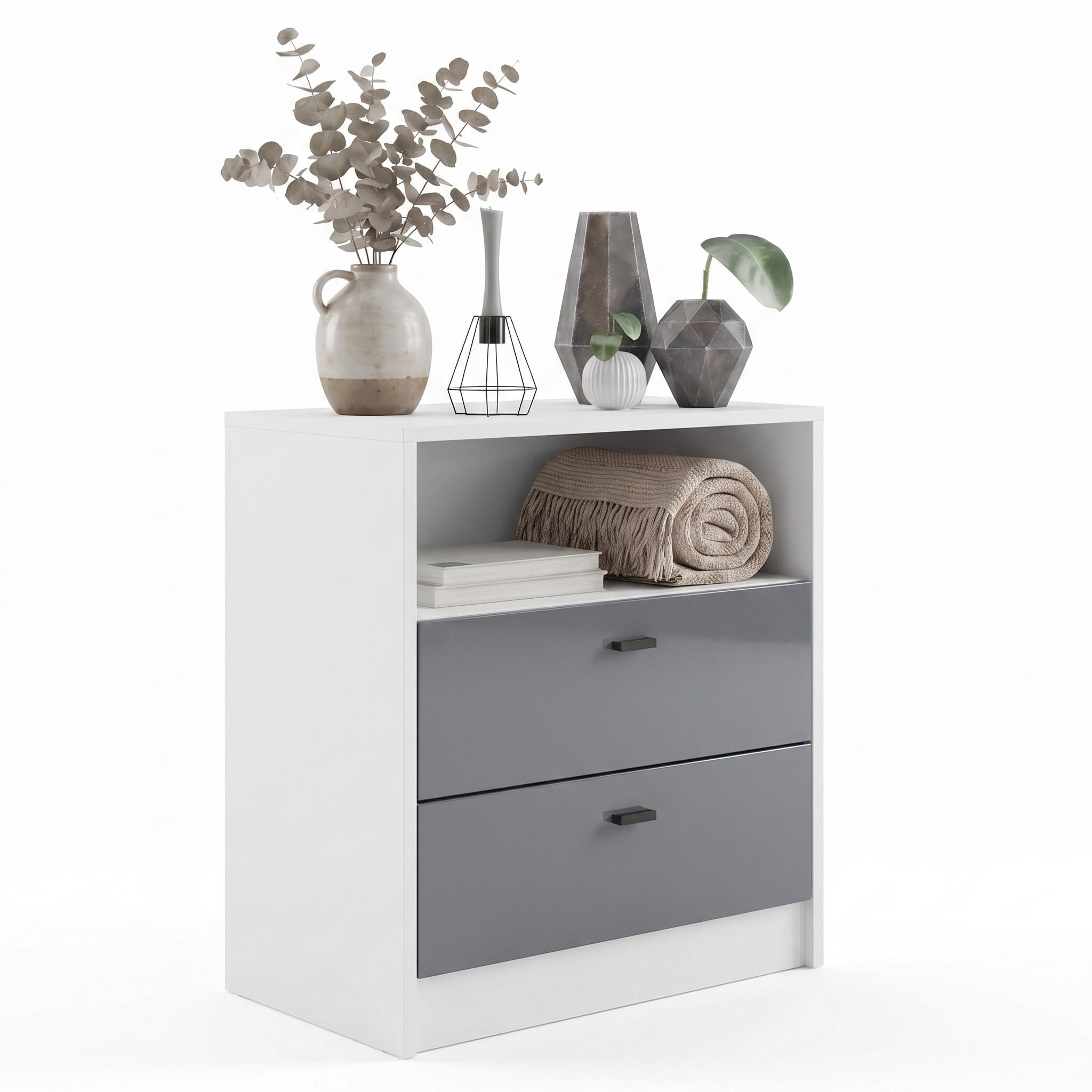 Vladon Kommode Grau 56x67.5x36 cm