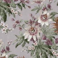 VLIESTAPETE - Elegante Blume Flieder - Lila, Papier/Kunststoff (52/1000cm) - Sublime