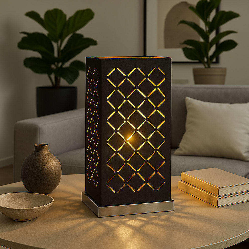 Thumbnail - Led, Schwarz, Textil, F, 11x25x11 cm, Lampen & Leuchten, LED Beleuchtung, LED-Tischleuchten