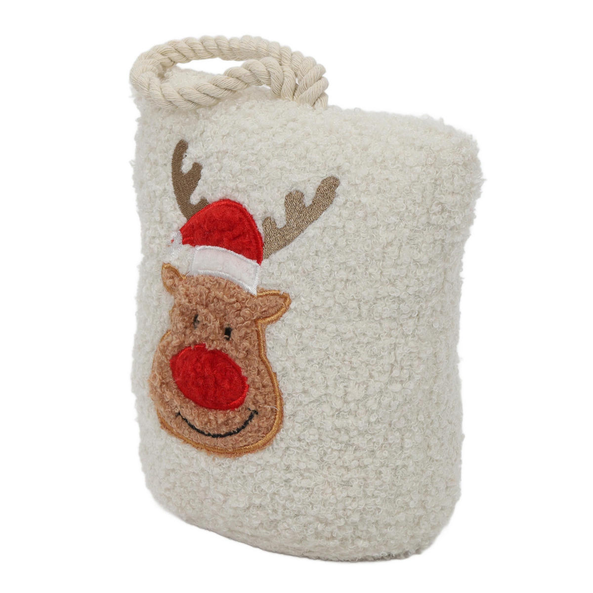 TÜRSTOPPER Weihnachtsmuster - Weiß, Textil (10/18cm) - Home Styling Collection