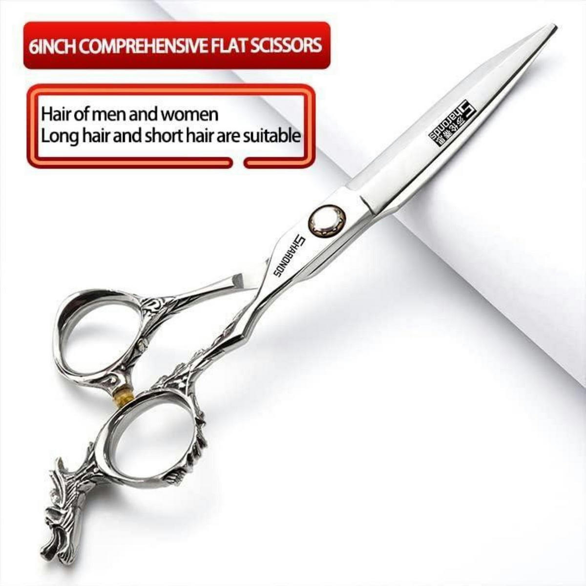 FRISEURSCHERE 6 Zoll 4-teiliges Set - Silberfarben, Metall (6/1/18cm)