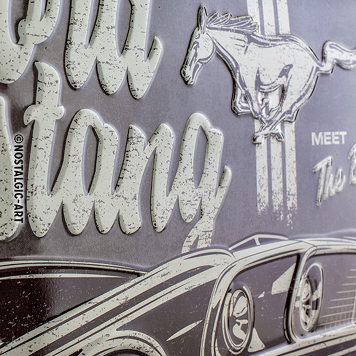 BLECHSCHILD 30/40 cm Ford Mustang The Boss - Multicolor, Metall (40/30/0.2cm) - Nostalgic-Art