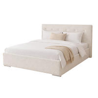POLSTERBETT MILA 160 mit Lattenrost – Stoff Woolly 07 - Weiß, Holzwerkstoff (160/200cm) - Kier Furniture