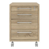 ROLLCONTAINER Eiche Dekor - Eiche Wotan, Holzwerkstoff (48/68/49cm) - ebuy24