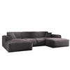 ECKSOFA, Eckcouch U form, Wohnzimmer Couch Large 342cm SIENA stoff Poso Dunkelgrau - Dunkelgrau, Holz/Textil (344/165cm) - Kaiser Möbel