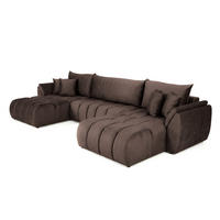 WOHNLANDSCHAFT Collin Mit Schlaffunktion - Braun, Holzwerkstoff/Textil (382/85/185cm) - Fun Möbel