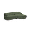 ECKSOFA Wesper S – Eckcouch mit Elektrischer Sitzverstellung, L-förmig, Freistehend, Relaxfunktion, 183x284x79 cm – Rechte, Grün - Grün, Holz/Textil (284/113cm) - DomoHome