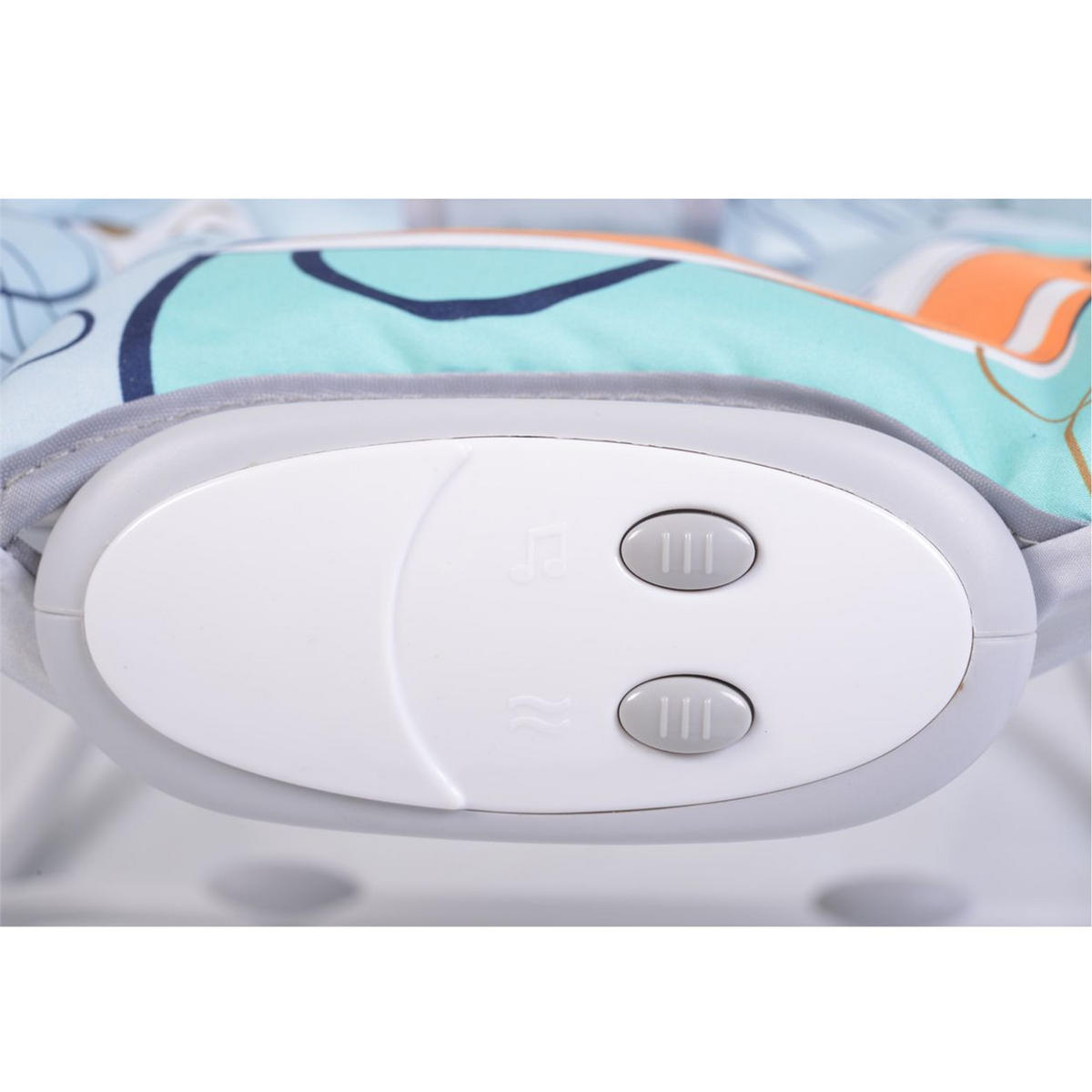 BABYWIPPE Space Tour grau mit Spielbogen, Musik, Vibration, Liegepositionen, Sicherheitsgurt - Grau, Metall - Moni