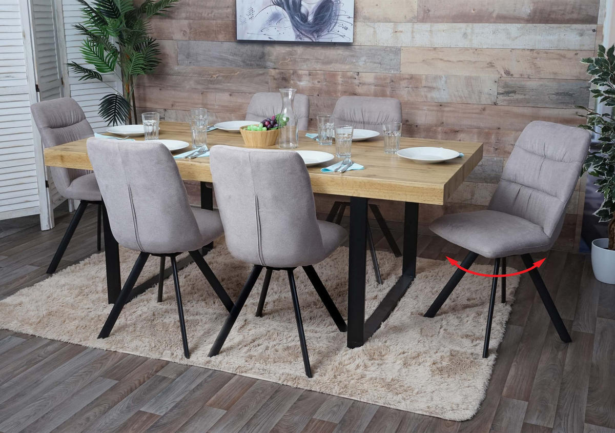 ESSZIMMERSTUHL Beige 6er-Set - Beige, Textil (45/94/45cm) - MCW