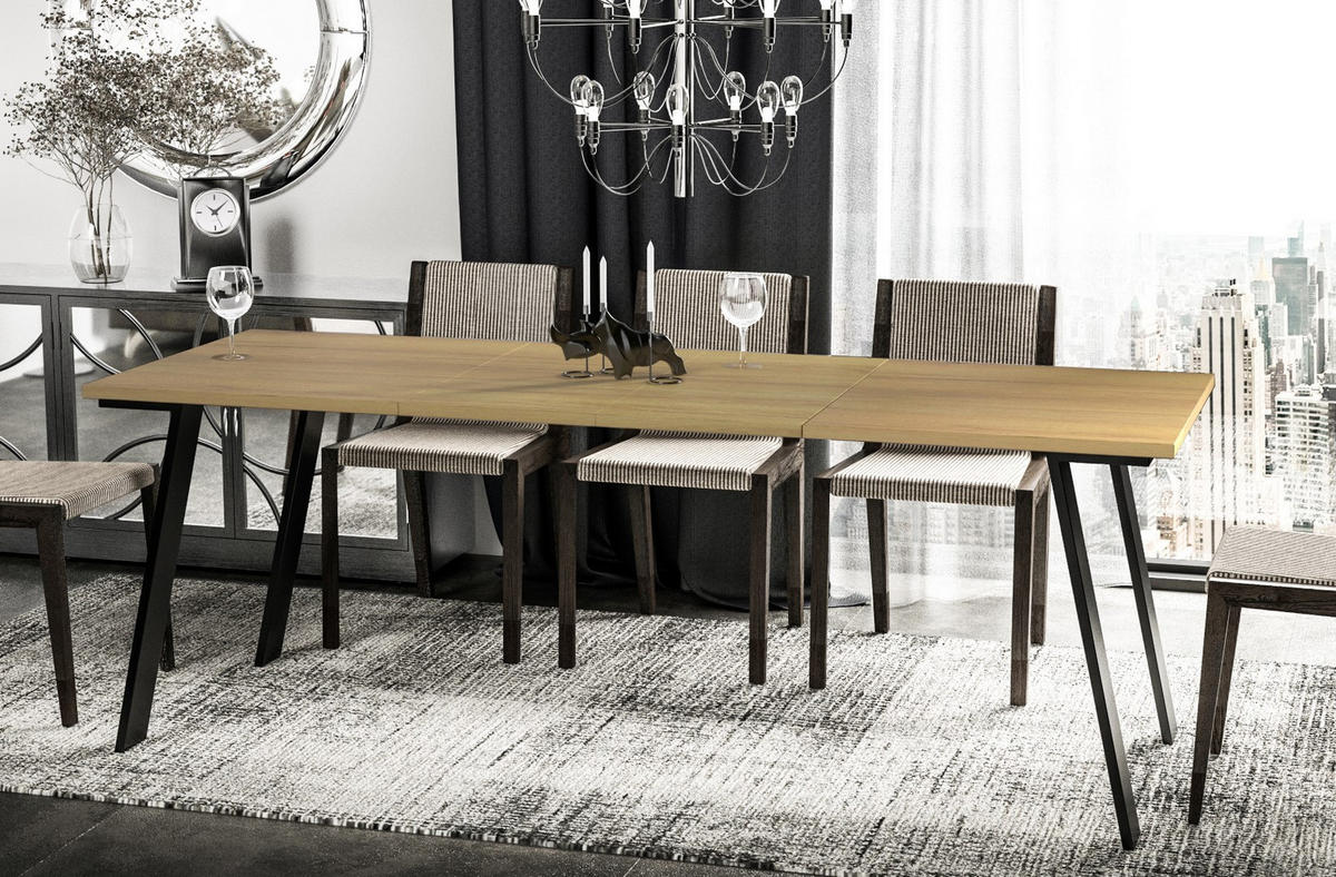 ESSTISCH Liwia ausziehbar bis 210 cm - Eichefarben, Holzwerkstoff (130/80/76cm) - Endo-Moebel
