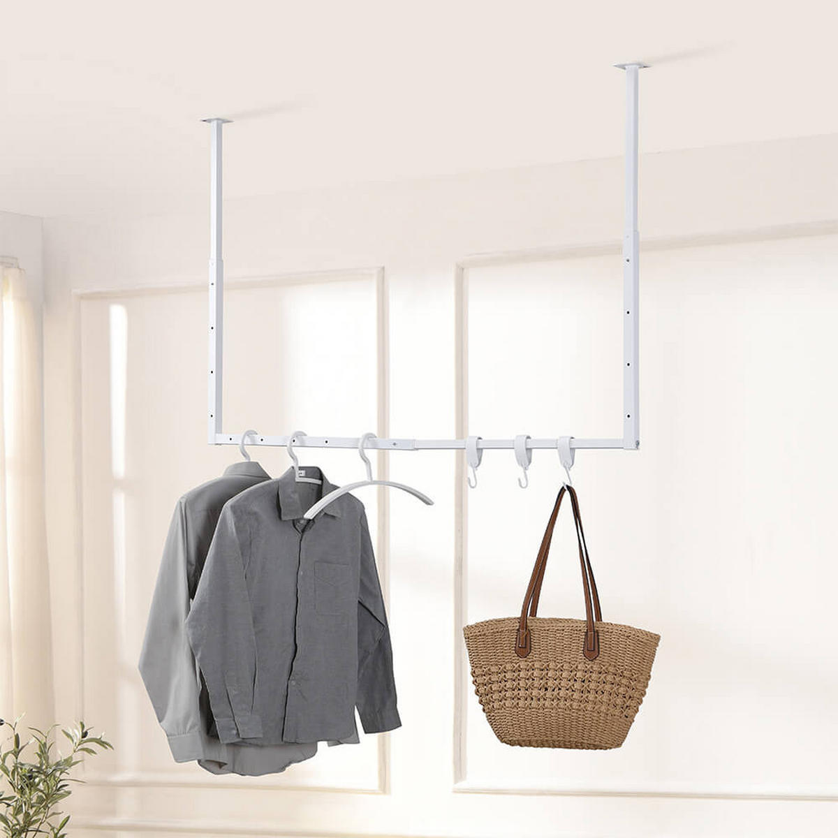 GARDEROBE SWAY - Weiß - Weiß, Kunststoff (3/80/120cm) - Home Deluxe