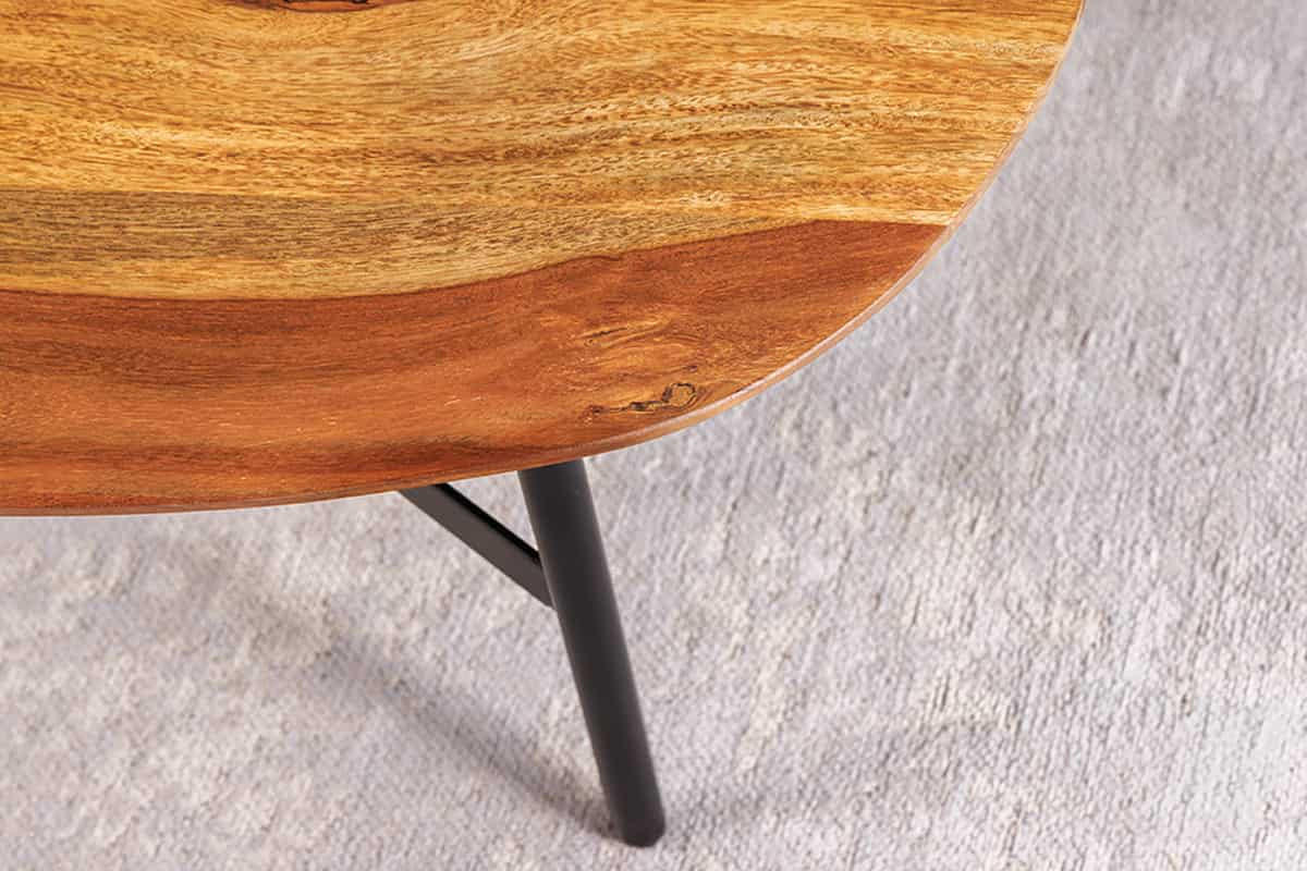 COUCHTISCH BEAUTY BY NATURE Sheesham quadratisch Natur 86cm - Braun, Holz/Metall (50/86/37cm) - riess-ambiente