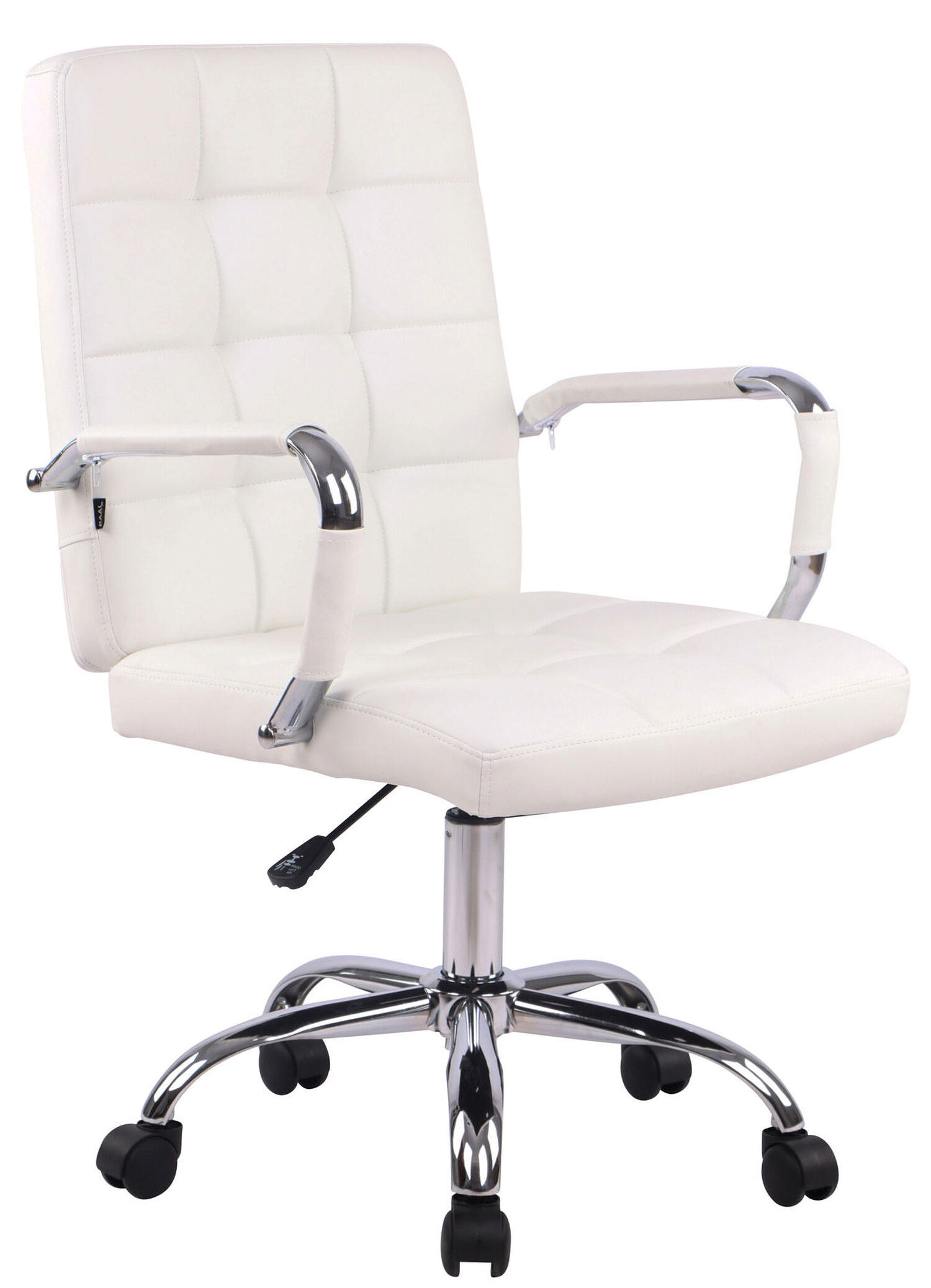 BÜROSTUHL Deal V1, Kunstleder Weiß - Weiß, Textil/Metall (56/104/62cm) - TPFLiving