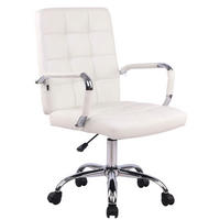BÜROSTUHL Deal V1, Kunstleder Weiß - Weiß, Textil/Metall (56/104/62cm) - TPFLiving