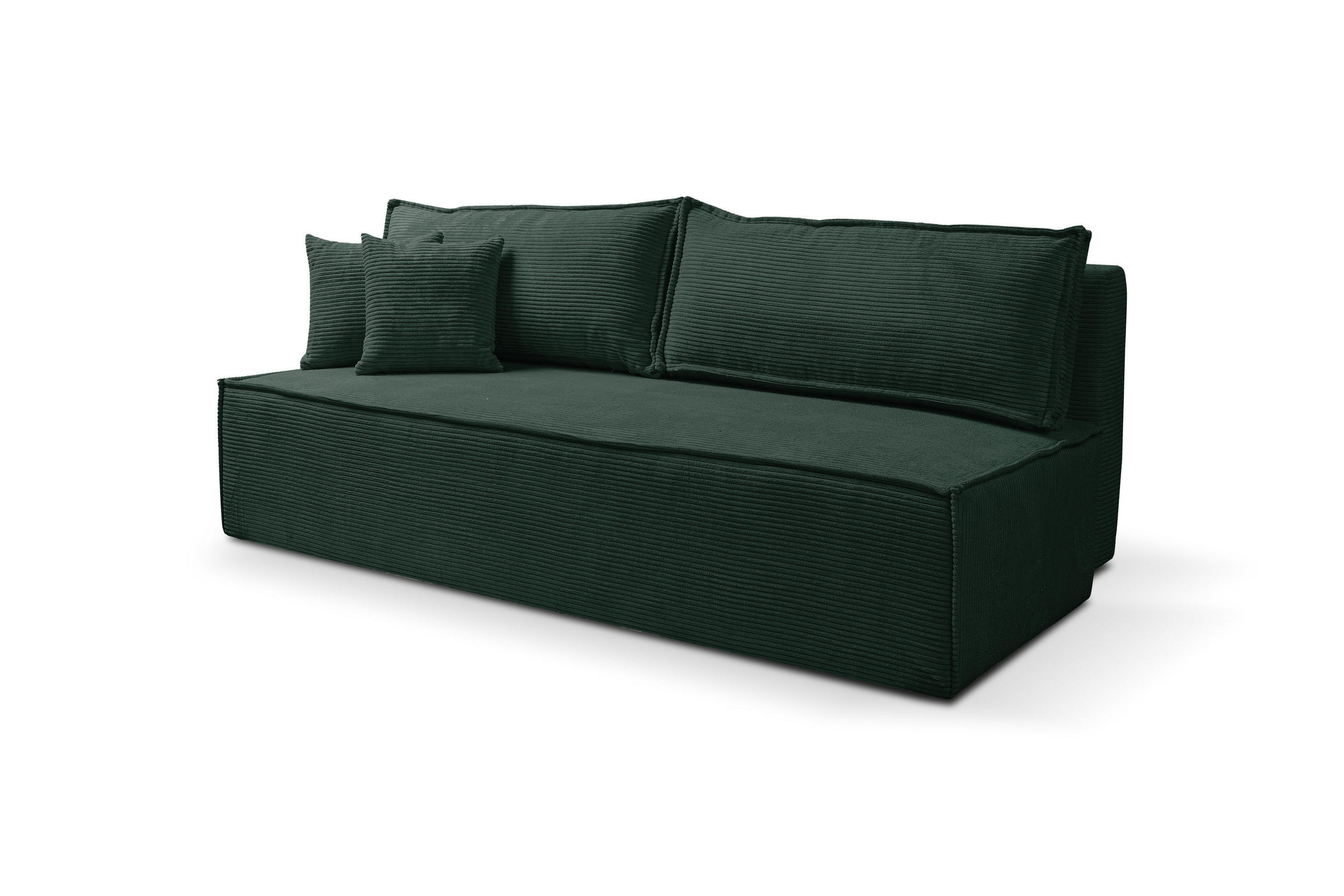 SCHLAFSOFA mit Schlaffunktion Timo, Grün Cordstoff - Grün, Textil (200/80/93cm) - VENASI MÖBEL