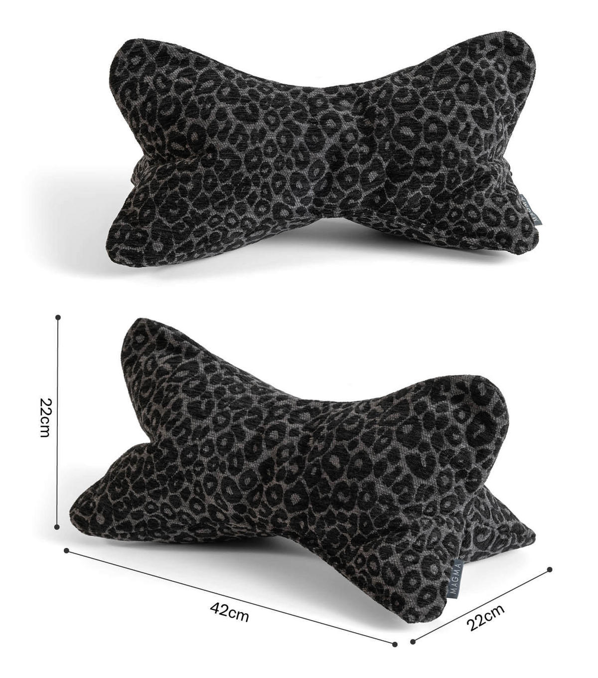 NACKENKISSEN Leseknochen Nook - Grau, Textil (42/22cm) - Mokebo