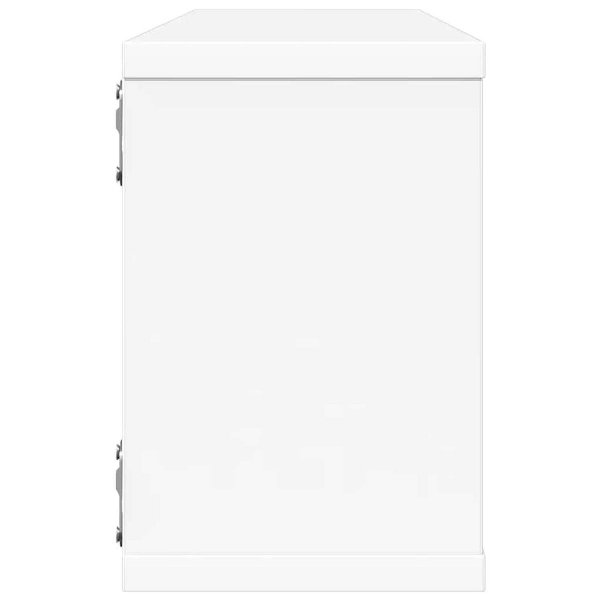 WANDREGALESET 4-tlg. 60/15/23 cm aus Holzwerkstoff Weiß - Weiß, Holz (60/23/15cm) - vidaXL