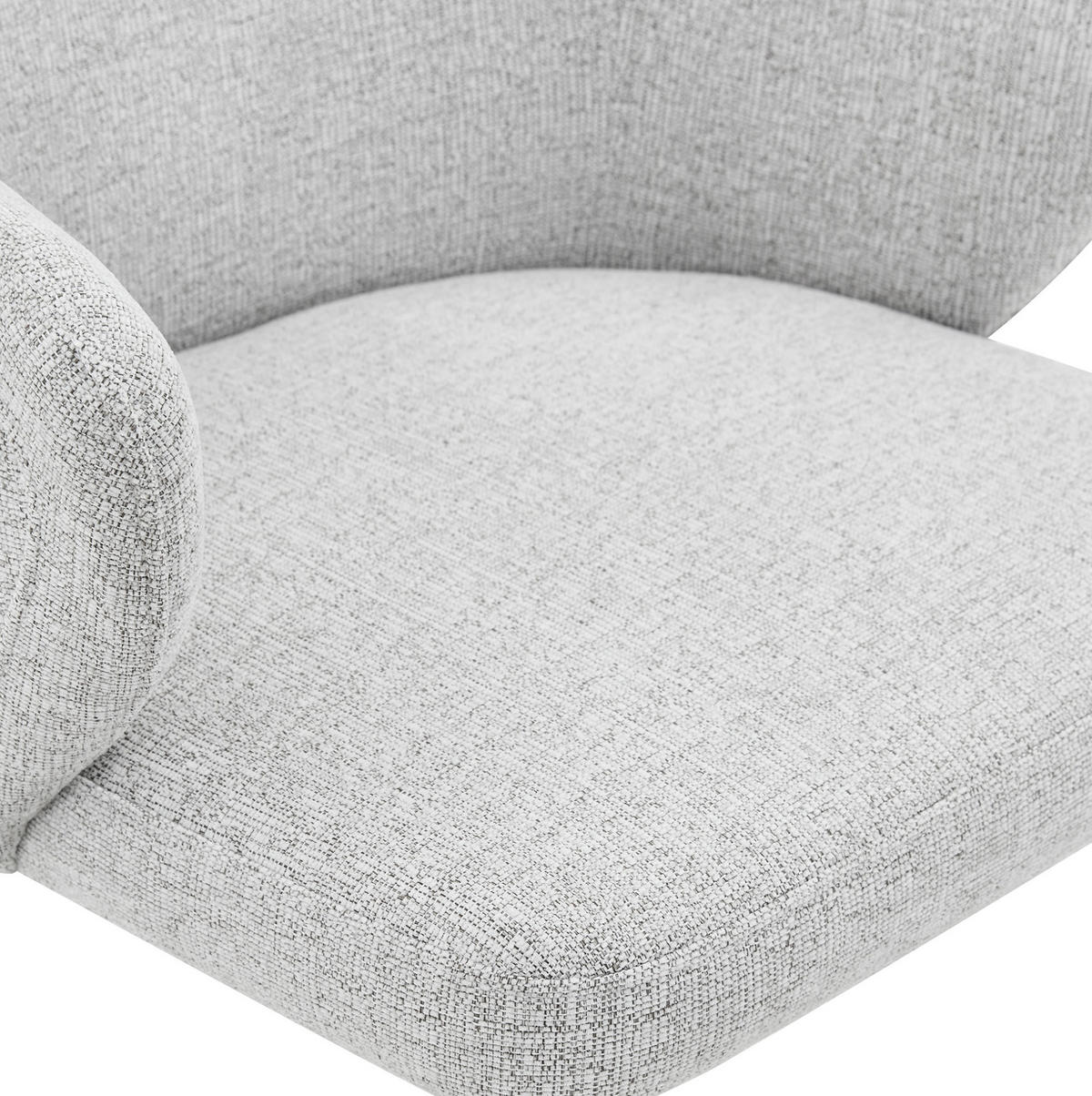 ESSZIMMERSTÜHLE 2er-Set Hellgrau mit Metallbeinen - Grau, Textil (56.5/83/53cm) - MIVRAY