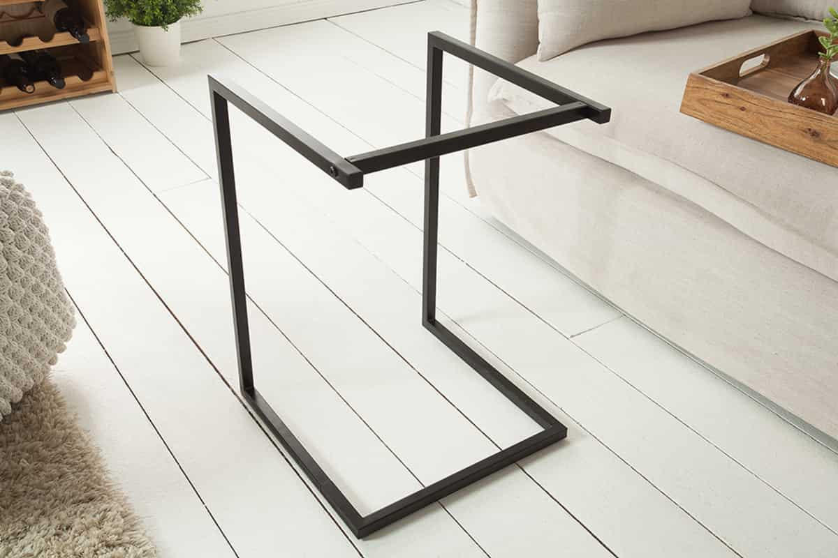 BEISTELLTISCH CIANO Akazie Schwarz 40cm - Schwarz/Braun, Holz/Metall (40/40/58cm) - riess-ambiente