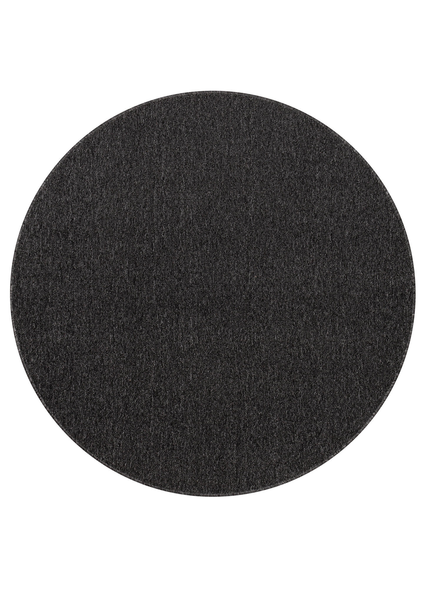 TEPPICH NIZZA Anthrazit, rund 100/100 cm - Anthrazit, Textil (100/100cm) - Tapiso