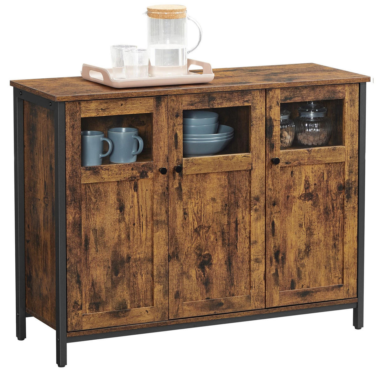 SIDEBOARD - Braun, Holzwerkstoff (35/75/100cm) - Hansiro