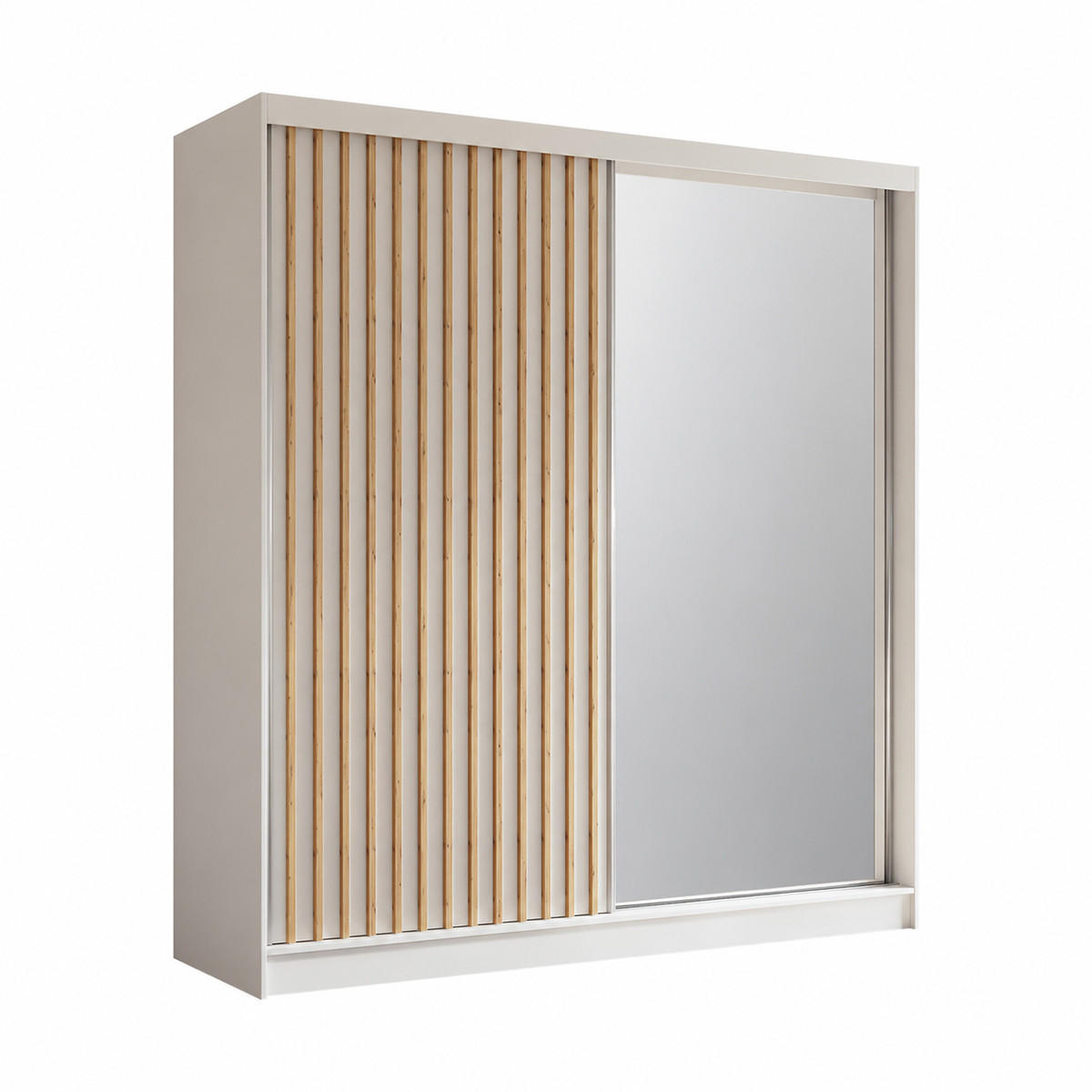 KS Home Concept Kleiderschrank Weiß 200x216x61 cm