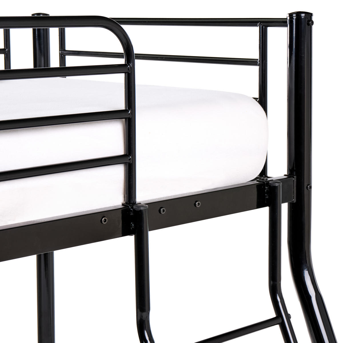 HOCHBETT Metall 90/120/200 cm Schwarz Chadurie - Schwarz, Metall (90/200cm) - Beliani
