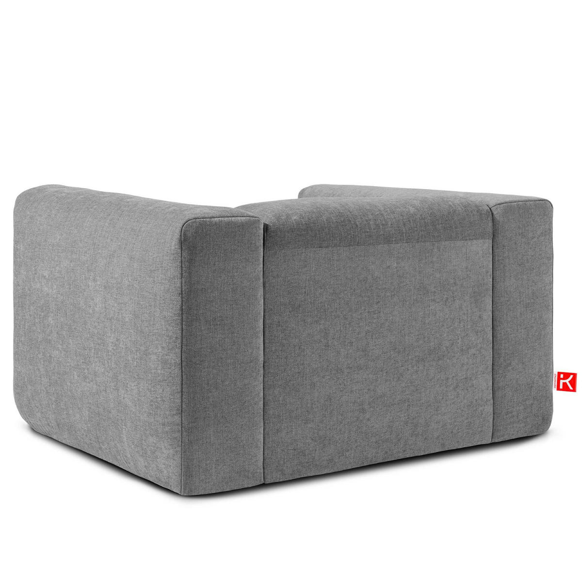 SESSEL BUFFO , Aschgrau - Greige, Textil (130/73/96cm) - KONSIMO®