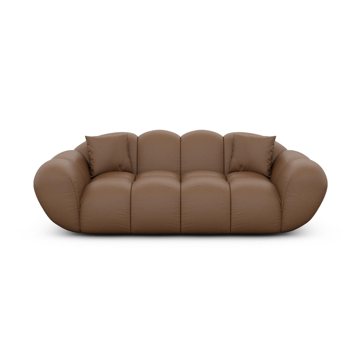 2-SITZER-SOFA Liva Braun Kunstleder - Braun, Kunststoff (200/70/93cm) - VAROYAL